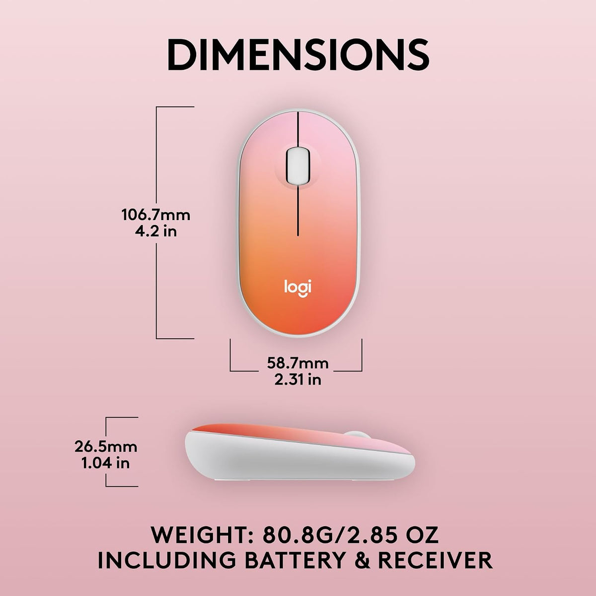 Logitech Ratón inalámbrico silencioso ambidiestro compacto M340 - T...