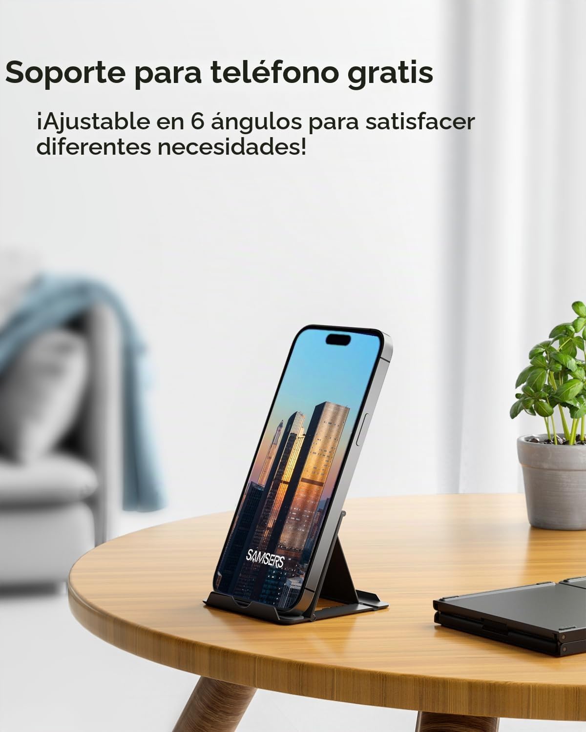 Samsers - Teclado plegable Bluetooth multidispositivo con touchpad,...