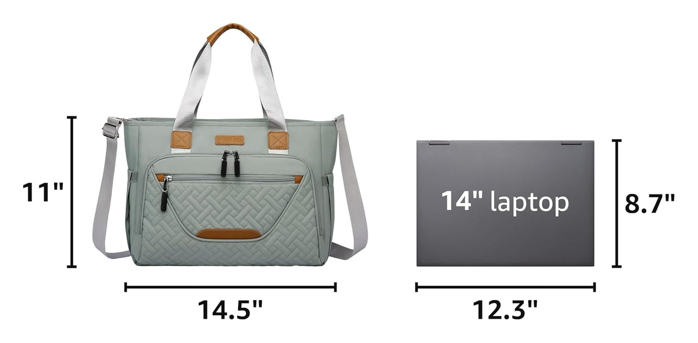 FHELAD Bolsa de pañales grande con compartimento para laptop de 16...
