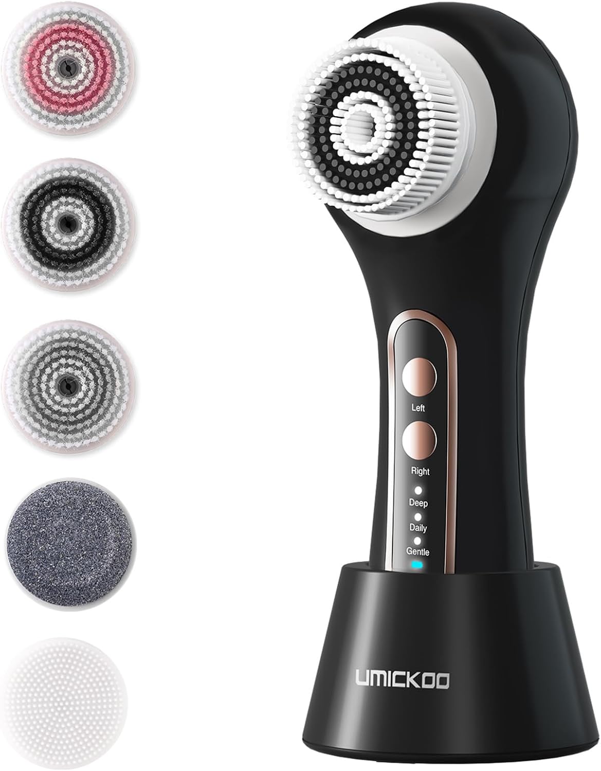 UMICKOO Cepillo de limpieza facial eléctrico, depurador facial gira...