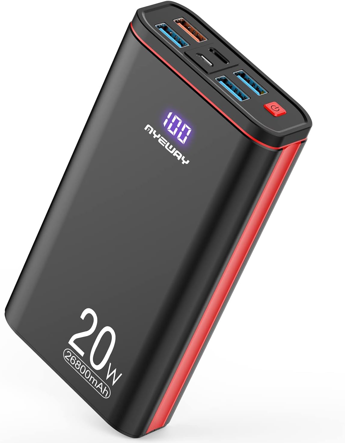Ayeway Batería de carga rápida Cargador portátil de 26800 mAh con 5...