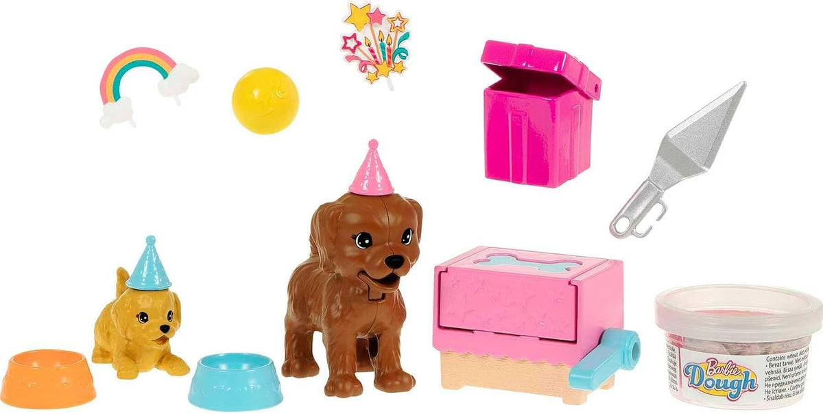 Barbie Set de juego para muñecas (morena de 11.5 pulgadas) y cachor...