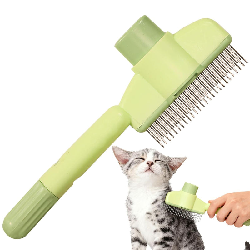 MeowAroma Peine para perros y gatos con botón de liberación, herram...