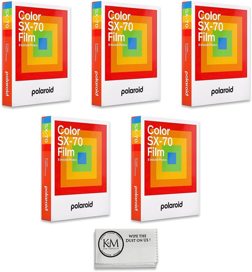Polaroid Película instantánea brillante Color SX-70 para cámaras Po...