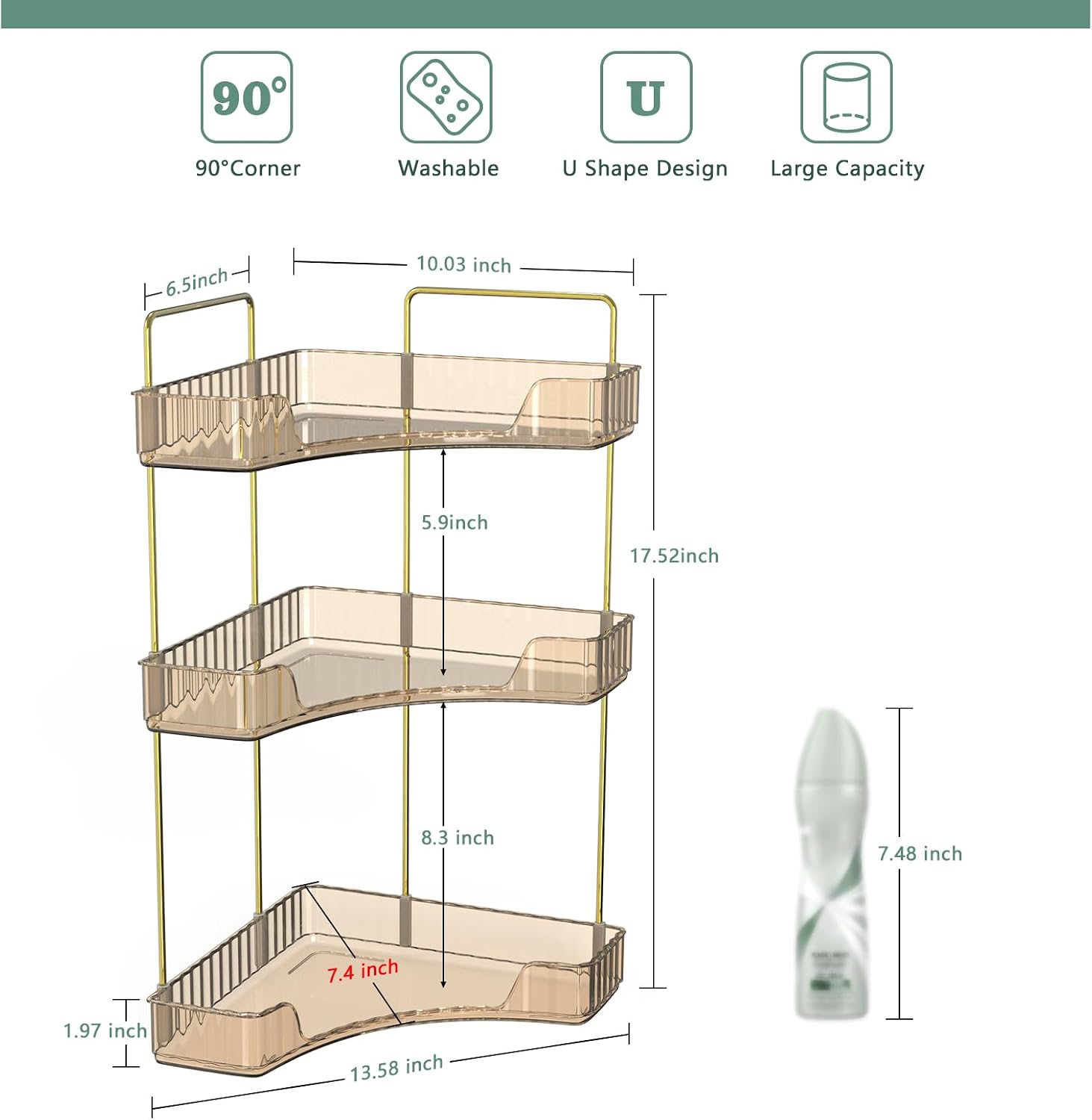 Webetop Organizador de Encimera para Baño, Organizador Esquinero de...