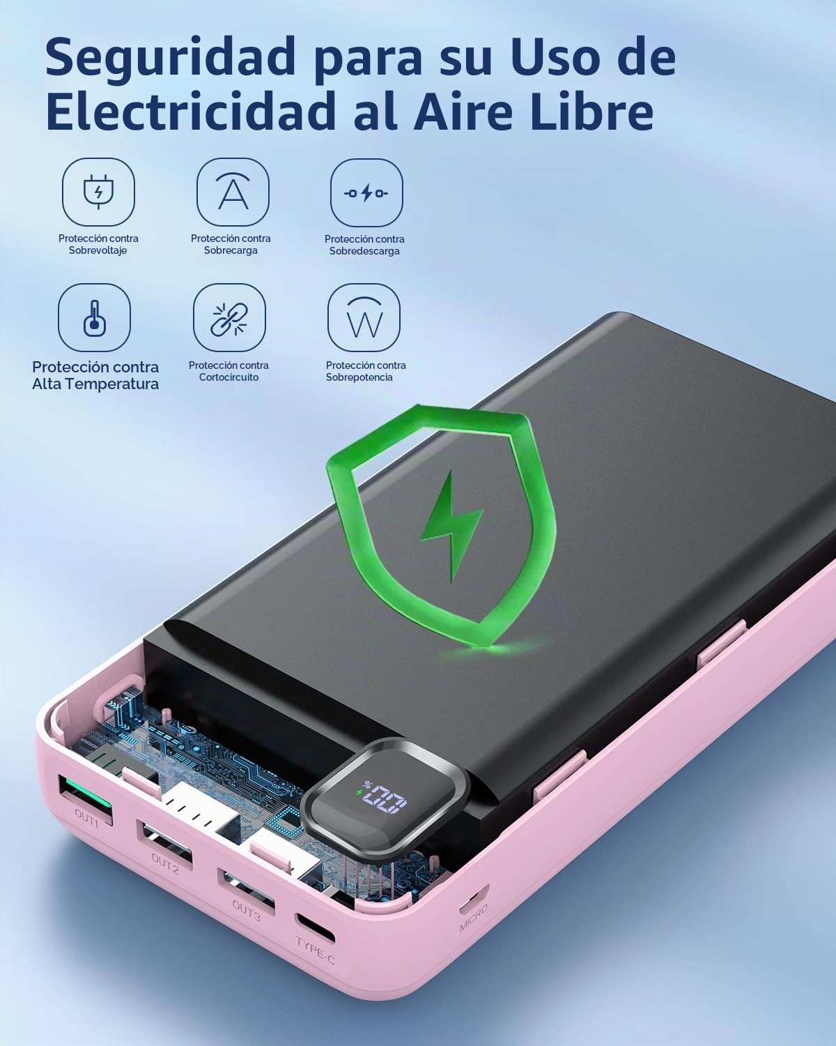 Eliegntist banco portátil del poder del cargador 50000mAh, carga rá...