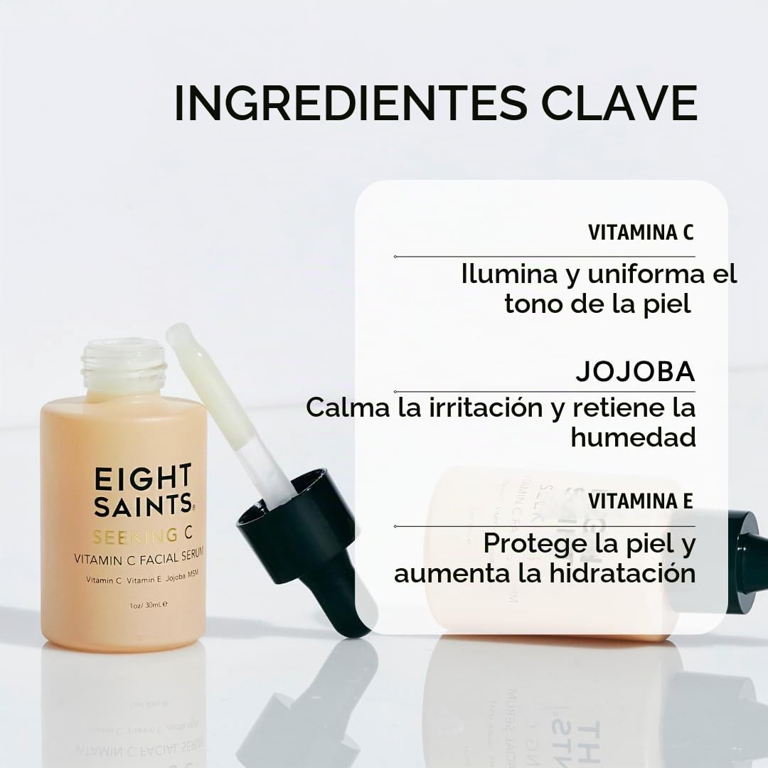 Eight Saints - Suero de vitamina C para la cara, suero facial ilumi...