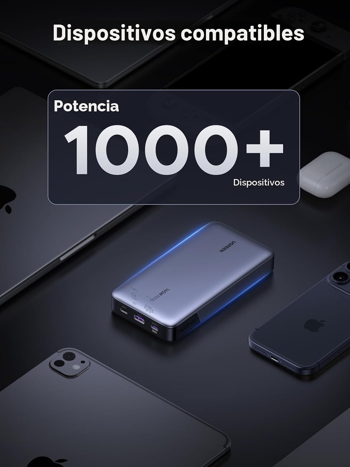 UGREEN Power Bank - Cargador portátil para portátil de 25,000 mAh y...