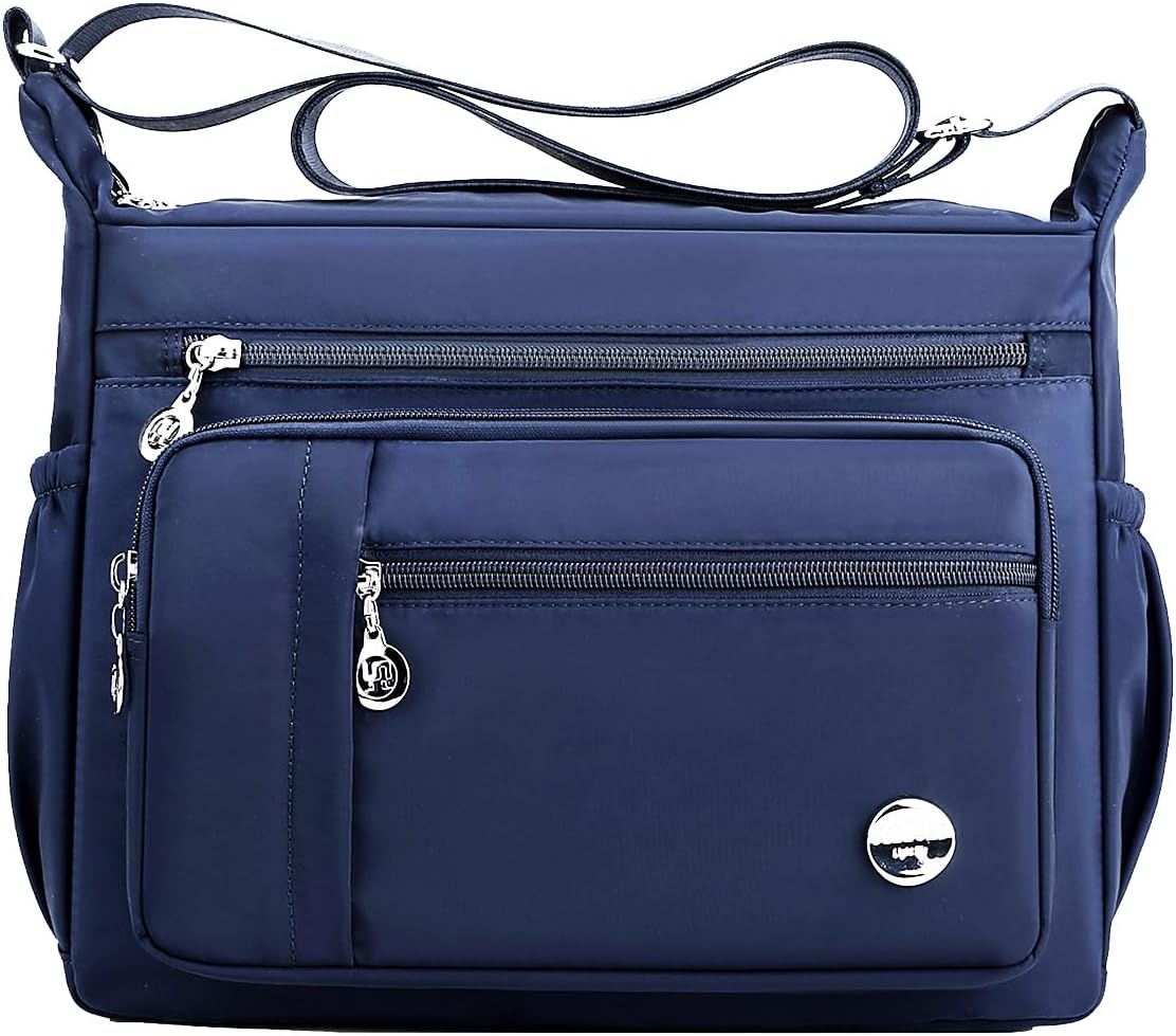 MINTEGRA Bolso de mano de hombro para mujer, espacioso bolso cruzado con múltiples bolsillos, bolso de mano a la moda con asa superior, L