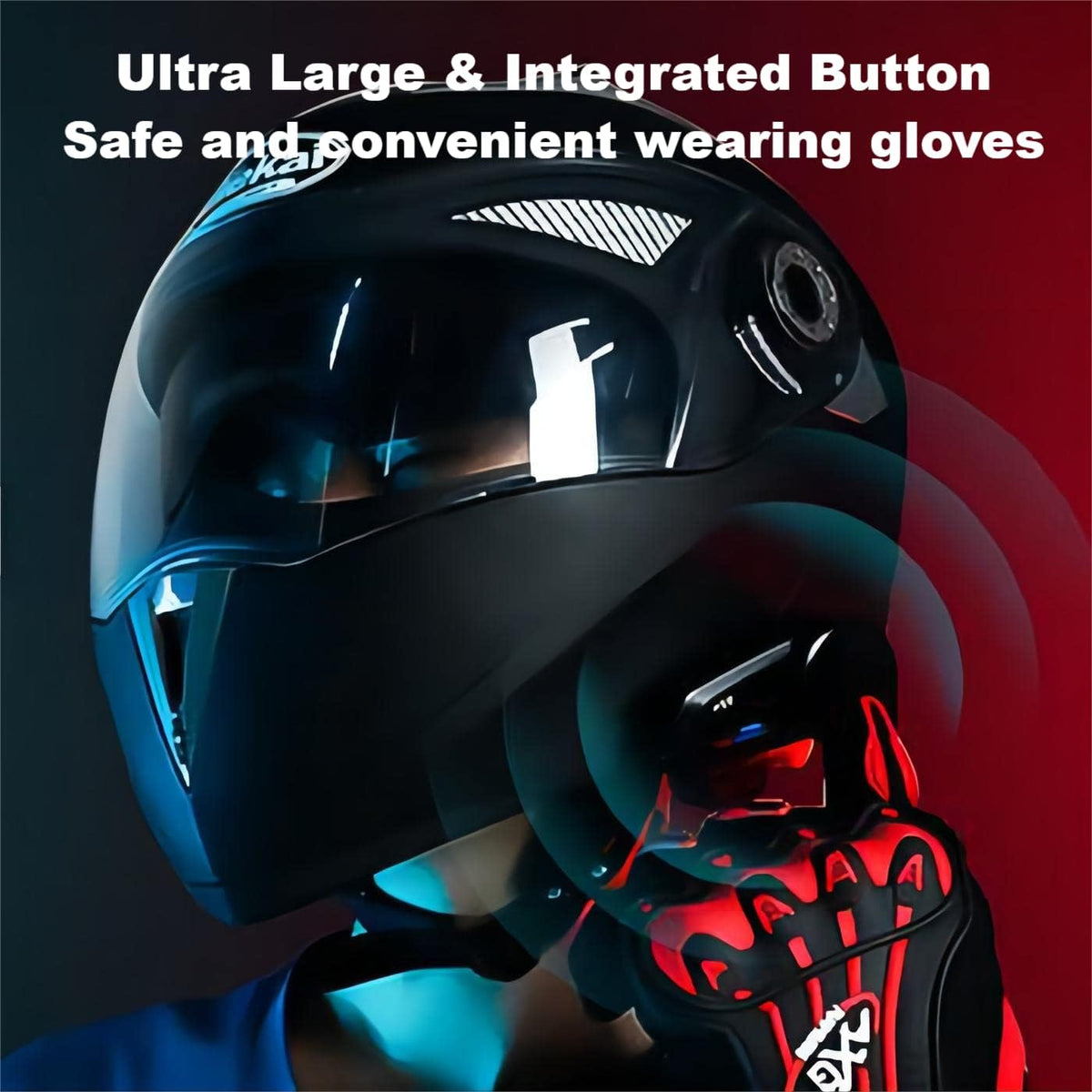 Fodsports FX6 - Auriculares Bluetooth para motocicleta, intercomuni...