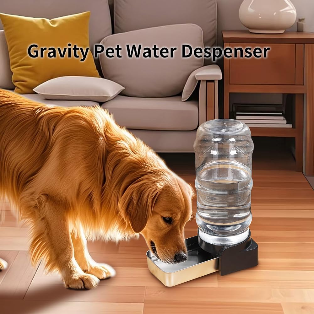 PAKEWAY Dispensador de agua para perros por gravedad de 1.6 galones...