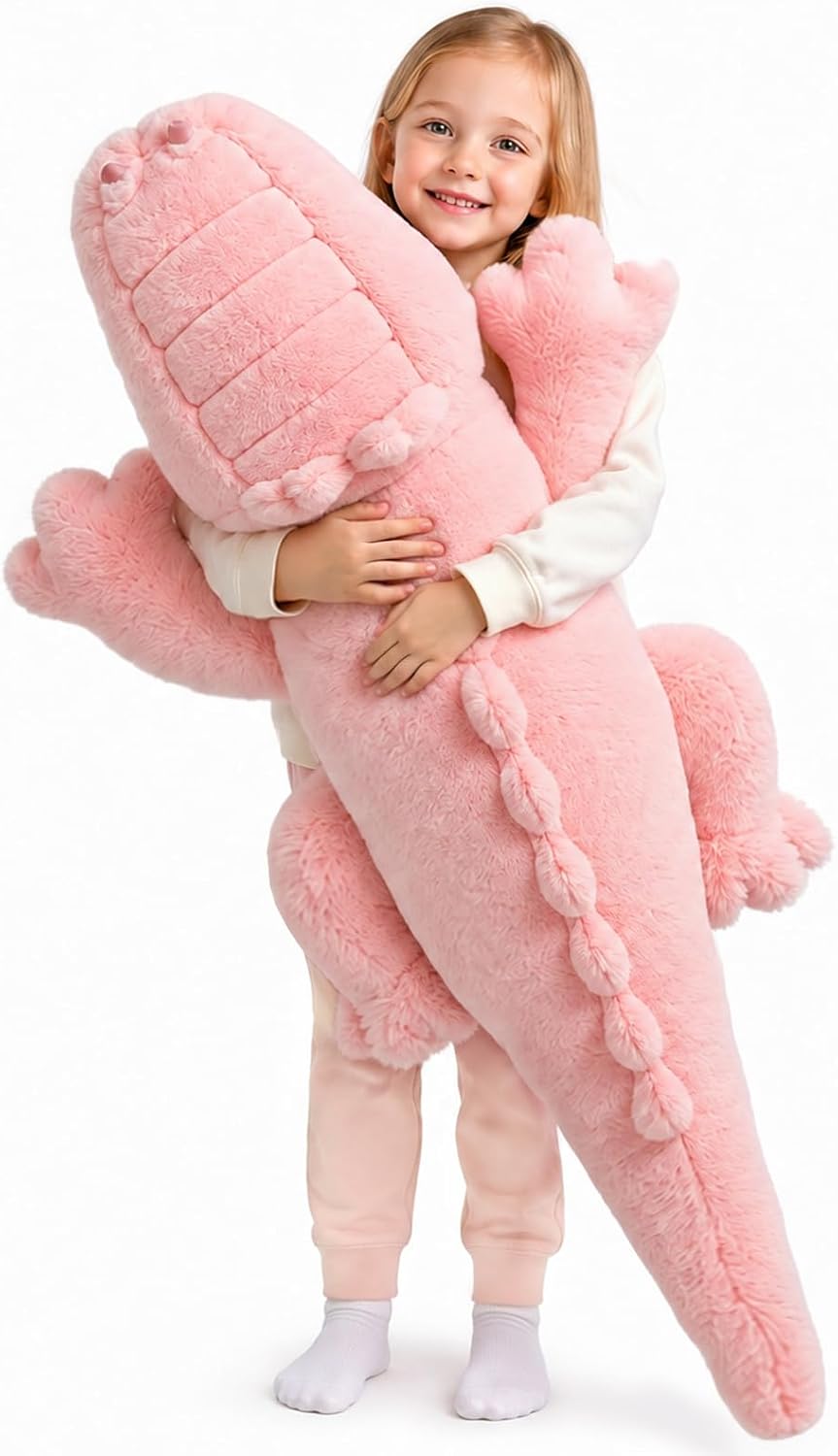FFxiong 48 pulgadas gigante largo cocodrilo peluche animal suave cu...