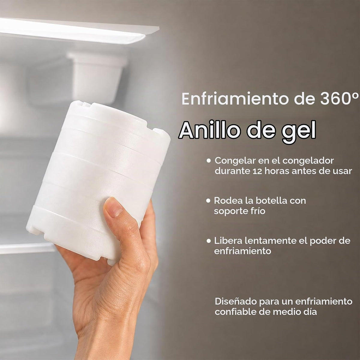 KEKHEALTH Enfriador de leche materna de acero inoxidable de 11 onza...