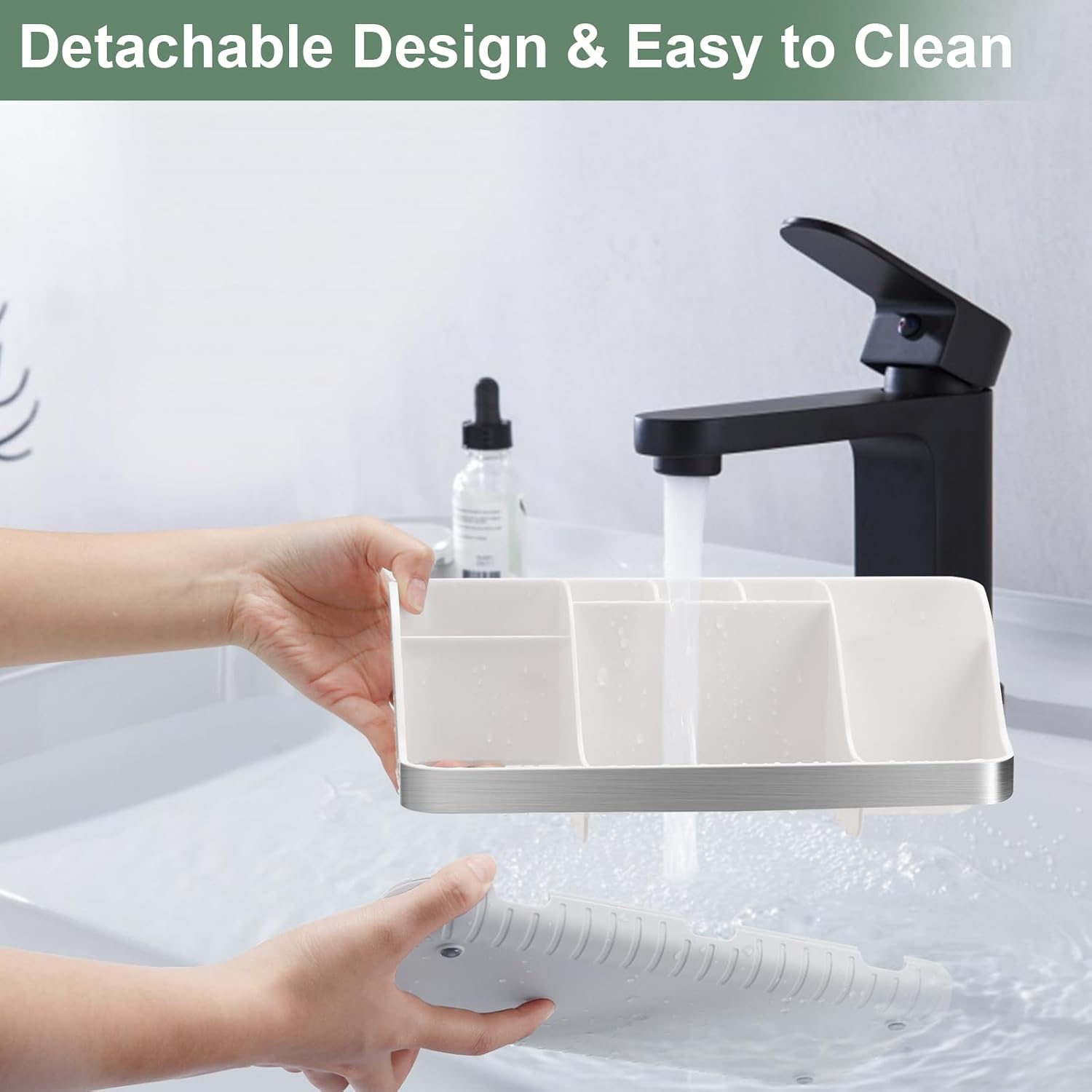 GFWARE Soporte para cepillos de dientes para baño, organizador de e...