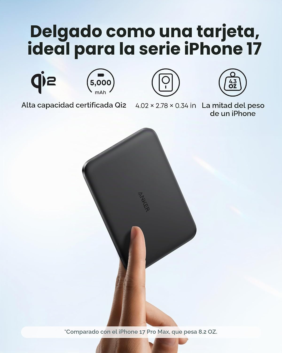 Anker Nano Magnetic Power Bank, cargador portátil de 15 W con certi...