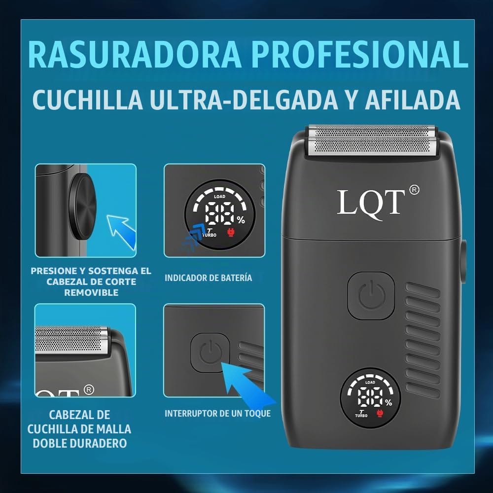 LQT Cortapelos para hombres con pantalla LED de alimentación, kit d...