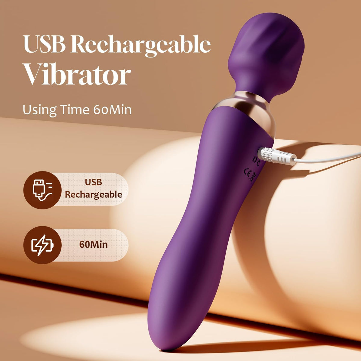 MOOLIGIRL Vibrador Varita Consolador Doble Extremo, Mujeres Adultas...