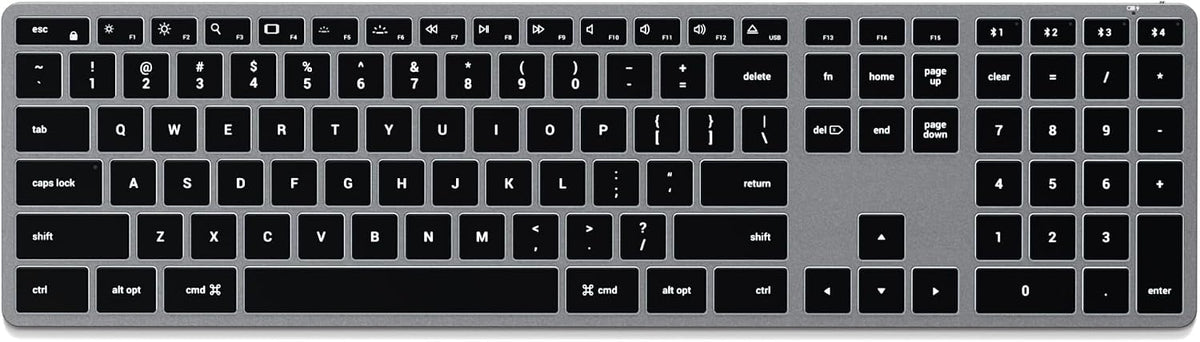 Satechi Slim X3 Teclado retroiluminado Bluetooth para Mac, teclas i...
