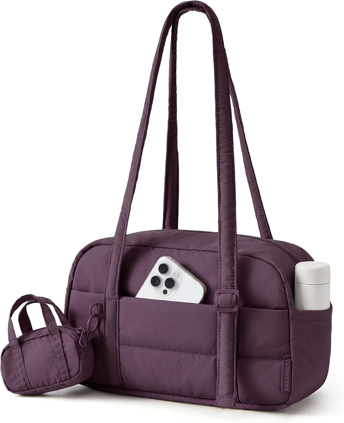 BAGSMART Monederos para mujer, bolsa de hombro acolchada pequeña, l...