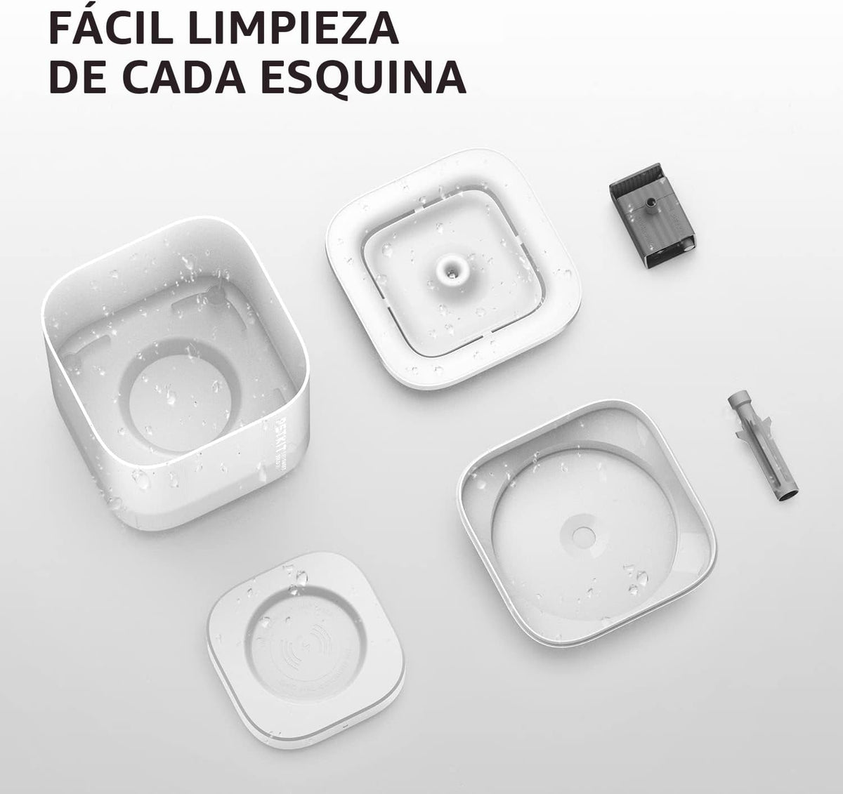 PETKIT Nueva fuente de agua para gatos con bomba inalámbrica, fuent...