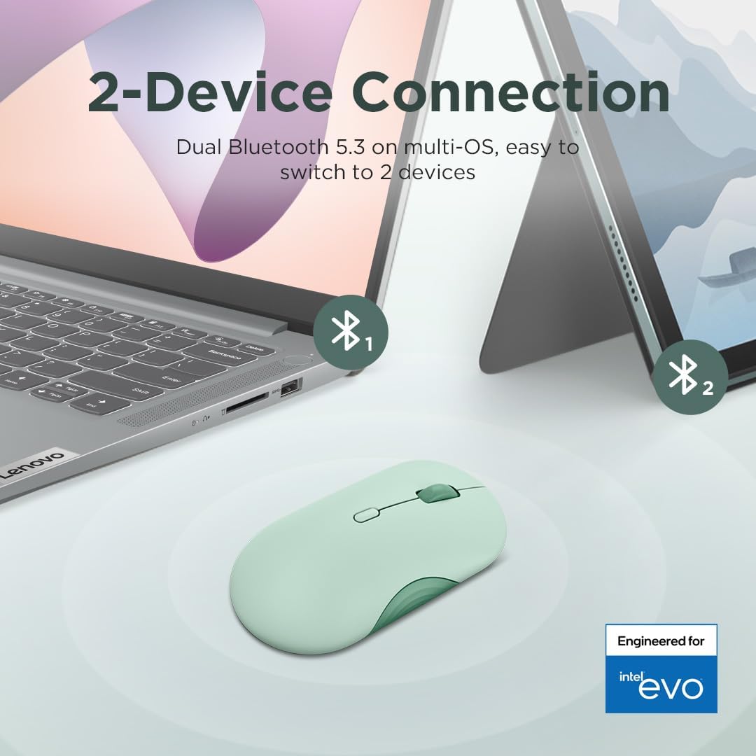 Lenovo Ratón Bluetooth inalámbrico 350, clic silencioso, DPI de 3 n...
