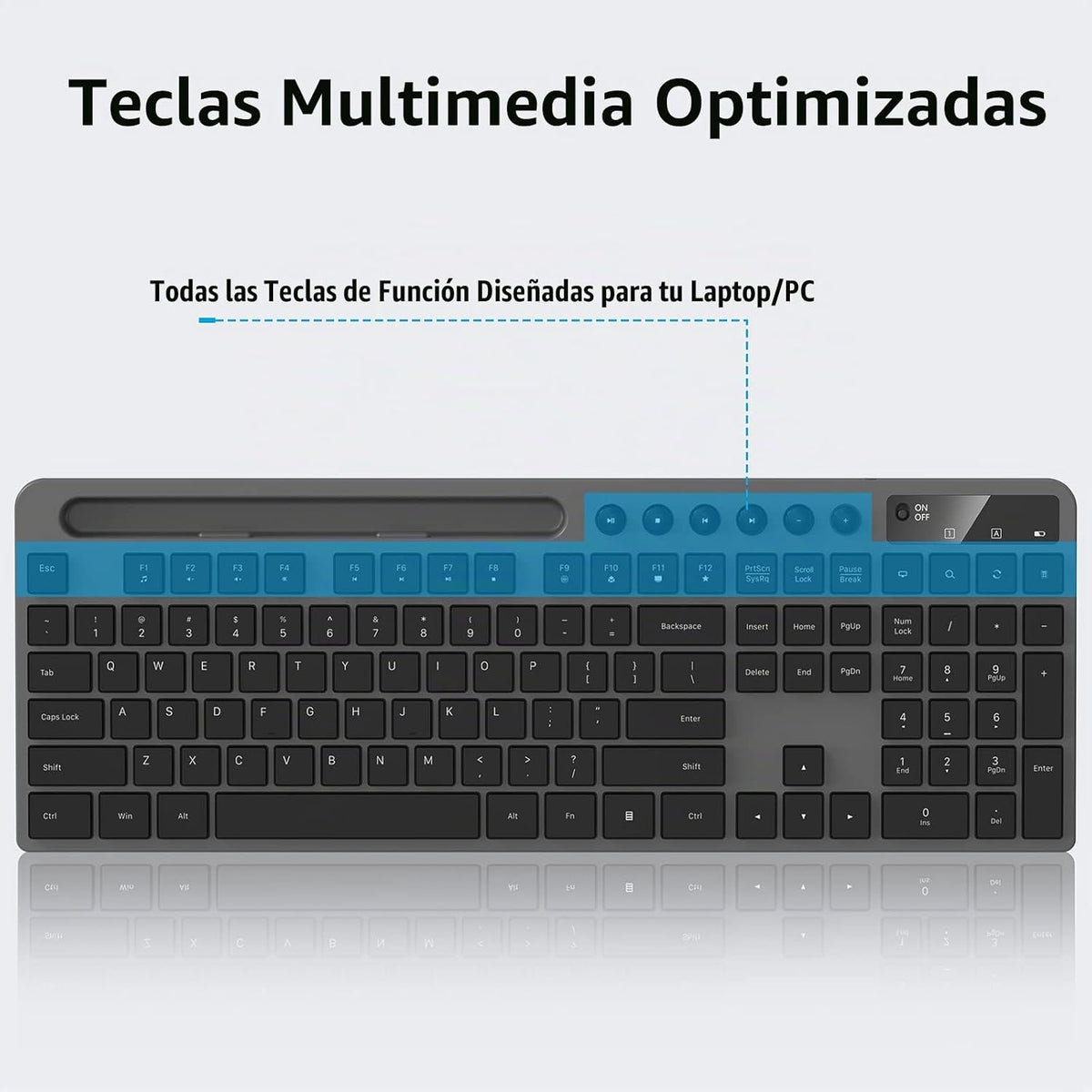 Combinación de teclado y ratón inalámbricos, MARVO 2.4G Teclado ina...