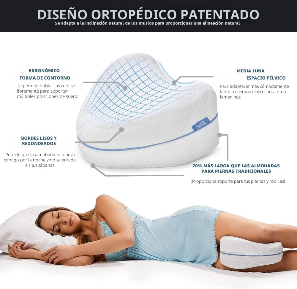 Contour Legacy Cool Almohada de apoyo de espuma para piernas y rodi...