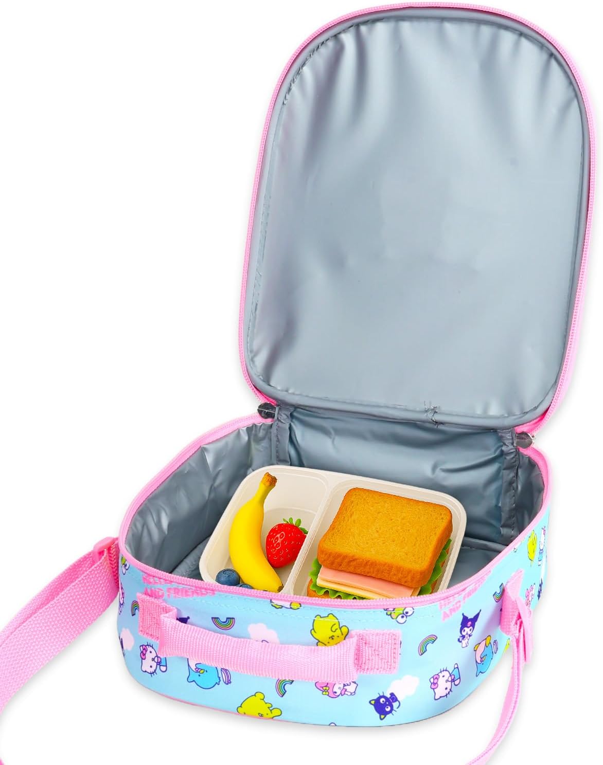 Hello Kitty and Friends - Lonchera para niñas, paquete de lonchera...