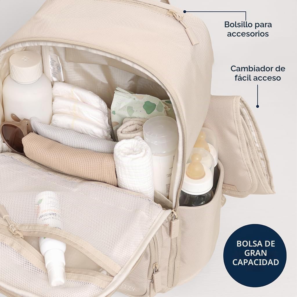 Itzy Ritzy Mochila para pañales utilitaria: cuenta con 17 bolsillos...