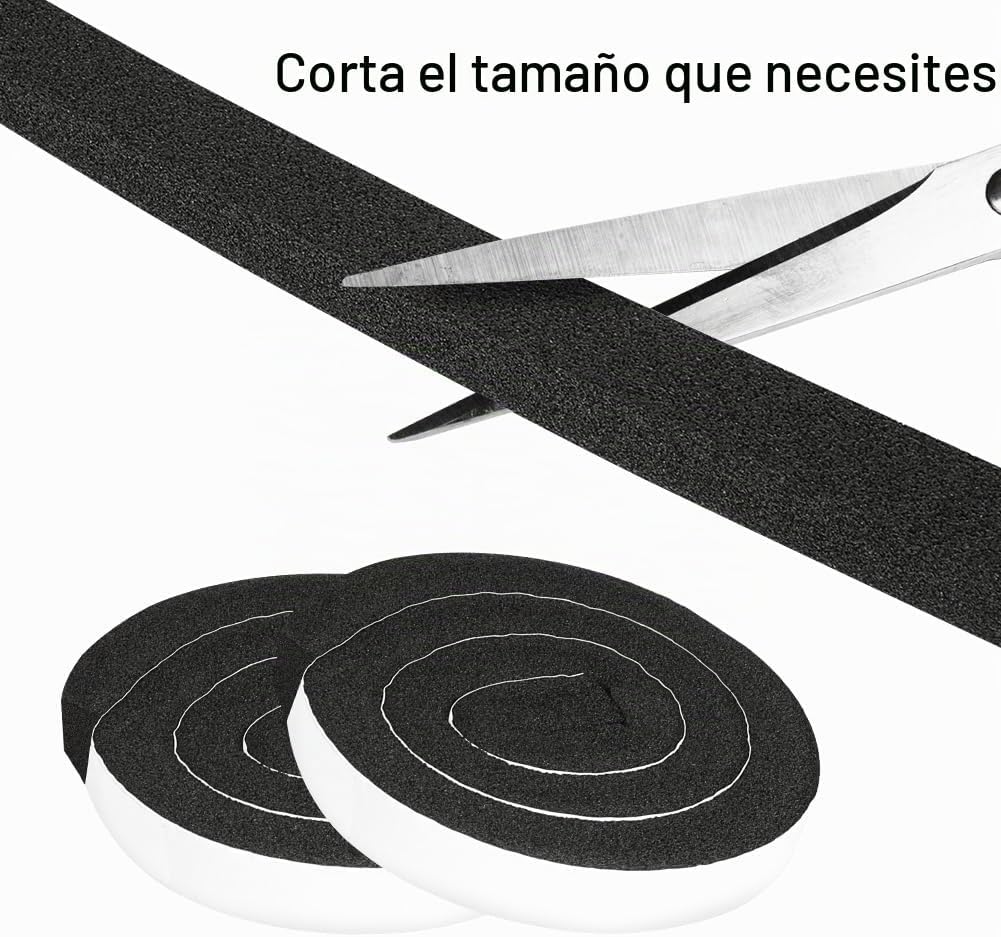 2 rollos de 1\/2 pulgada de ancho x 1\/2 T de burlete de espuma de...