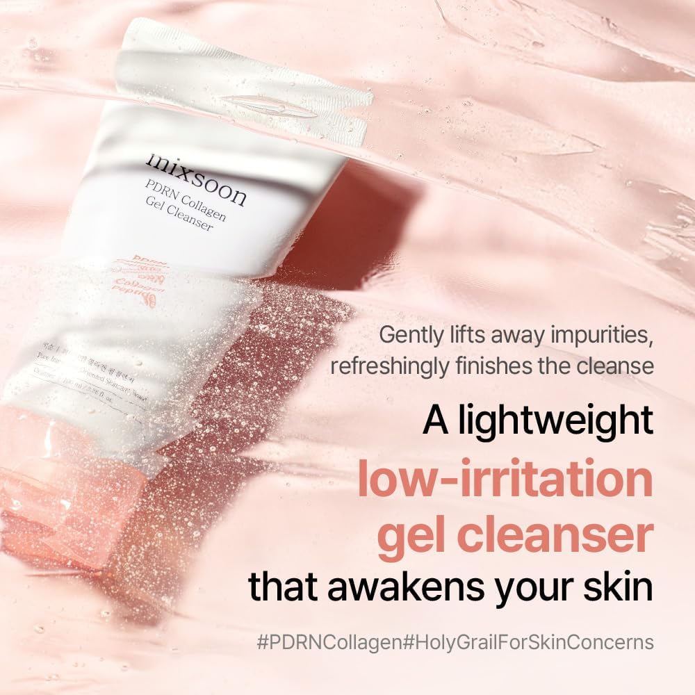 mixsoon PDRN - Limpiador en gel de colágeno, limpieza profunda de p...