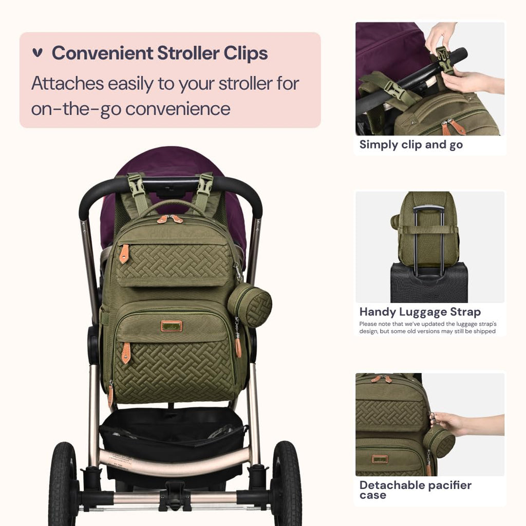 BabbleRoo - Mochila para pañales unisex con cambiador, funda para c...