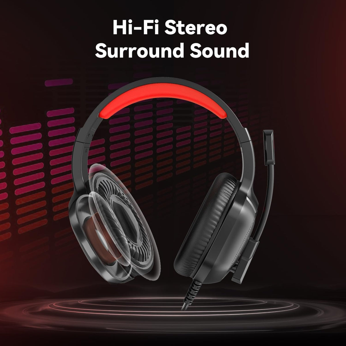 IMYB A36 Auriculares para juegos con micrófono estéreo para PC, PS5...
