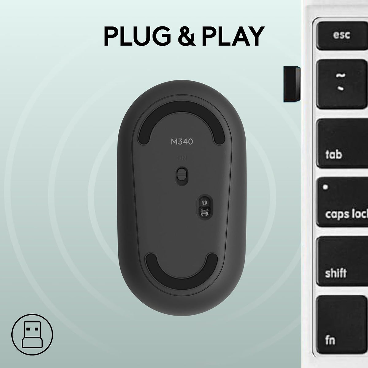 Logitech M340 Ratón Inalámbrico con Ediciones Limitadas Impresas, R...