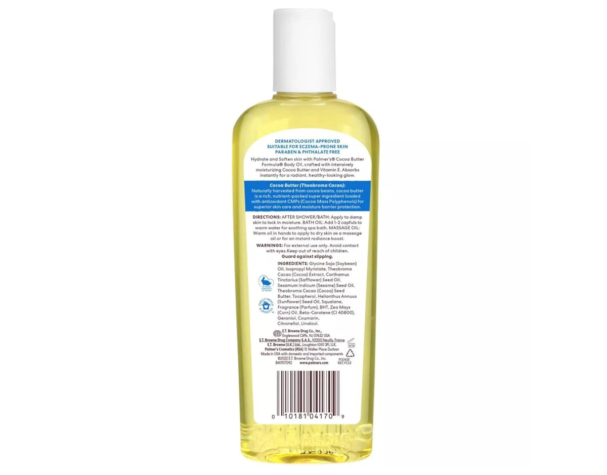 Palmer's Aceite corporal de fórmula de manteca de cacao, 8.50 o...