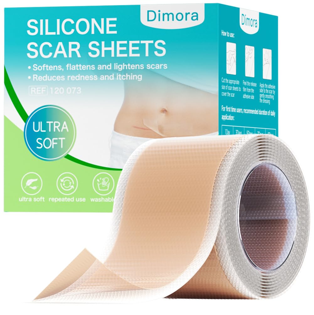 Dimora - Láminas de silicona de grado médico para cicatrices, cinta...