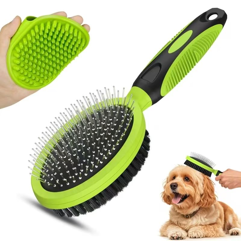 2 piezas de herramientas de aseo para mascotas - Cepillo de doble c...