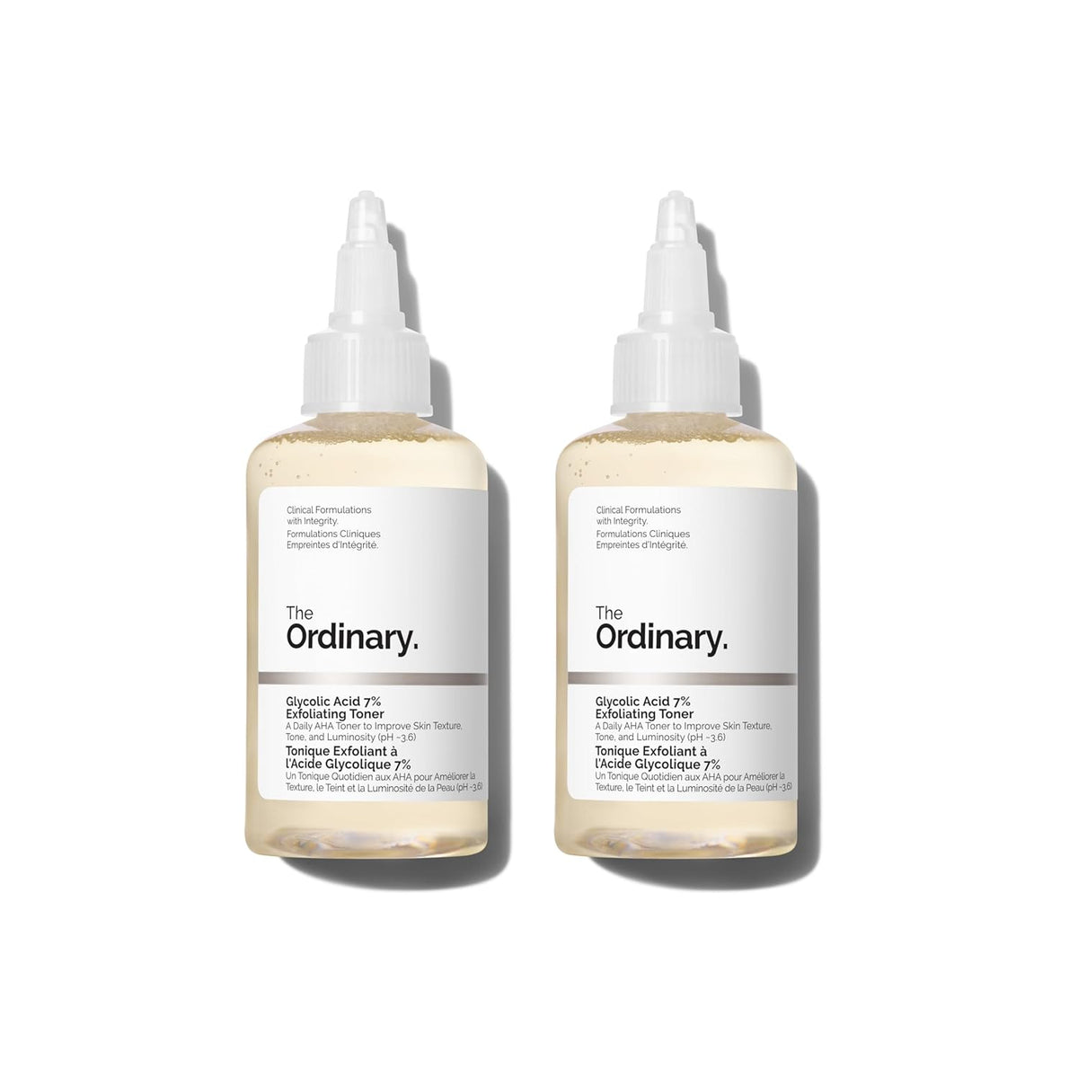 The Ordinary Tónico Exfoliante 7% Ácido Glicólico Tamaño: 3.4 Fl Oz (Pack of 2)