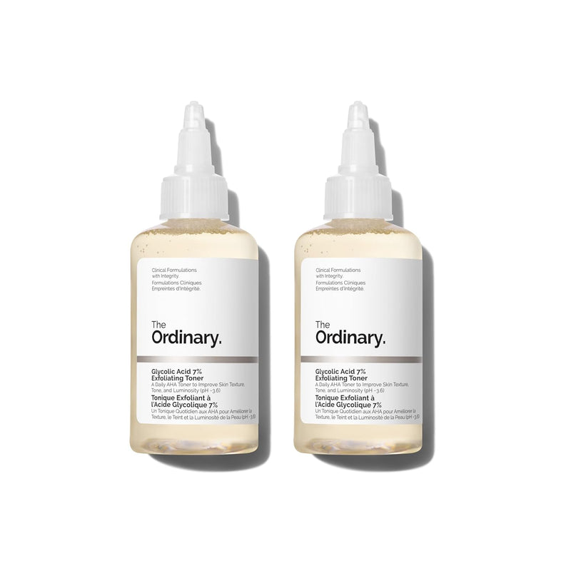 The Ordinary Tónico Exfoliante 7% Ácido Glicólico Tamaño: 3.4 Fl Oz (Pack of 2)
