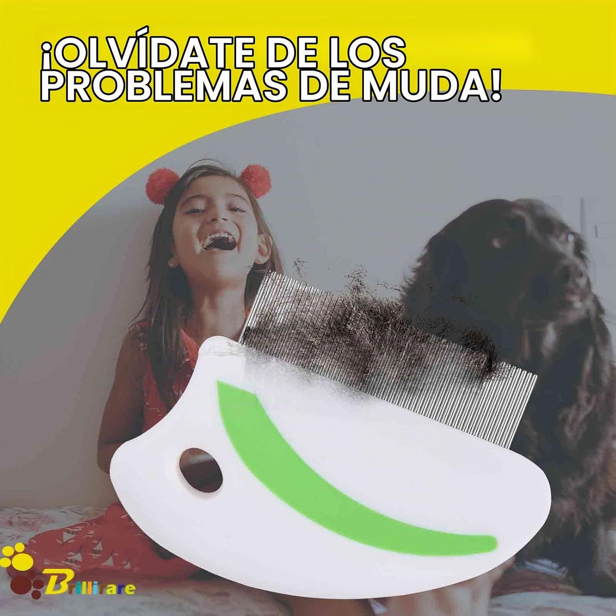 Brillirare Paquete de 2 peines para piojos de pulgas, peines de ace...