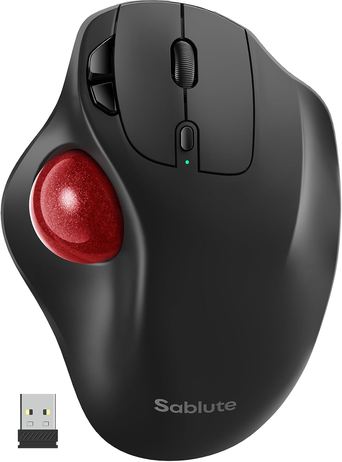 Ratón Trackball inalámbrico, dispositivos recargables del control d...