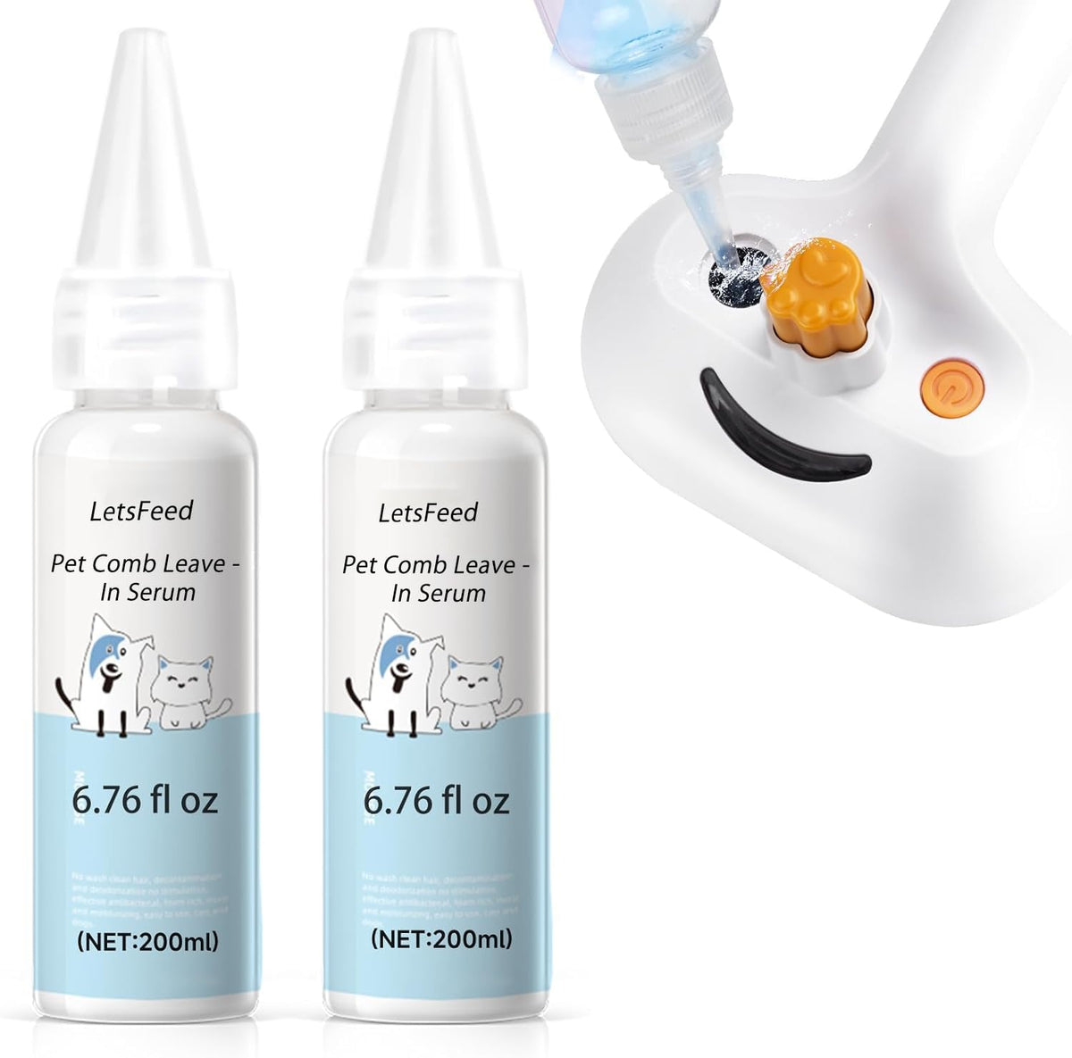 Recambio de spray para cepillo de vapor para mascotas para perros y...