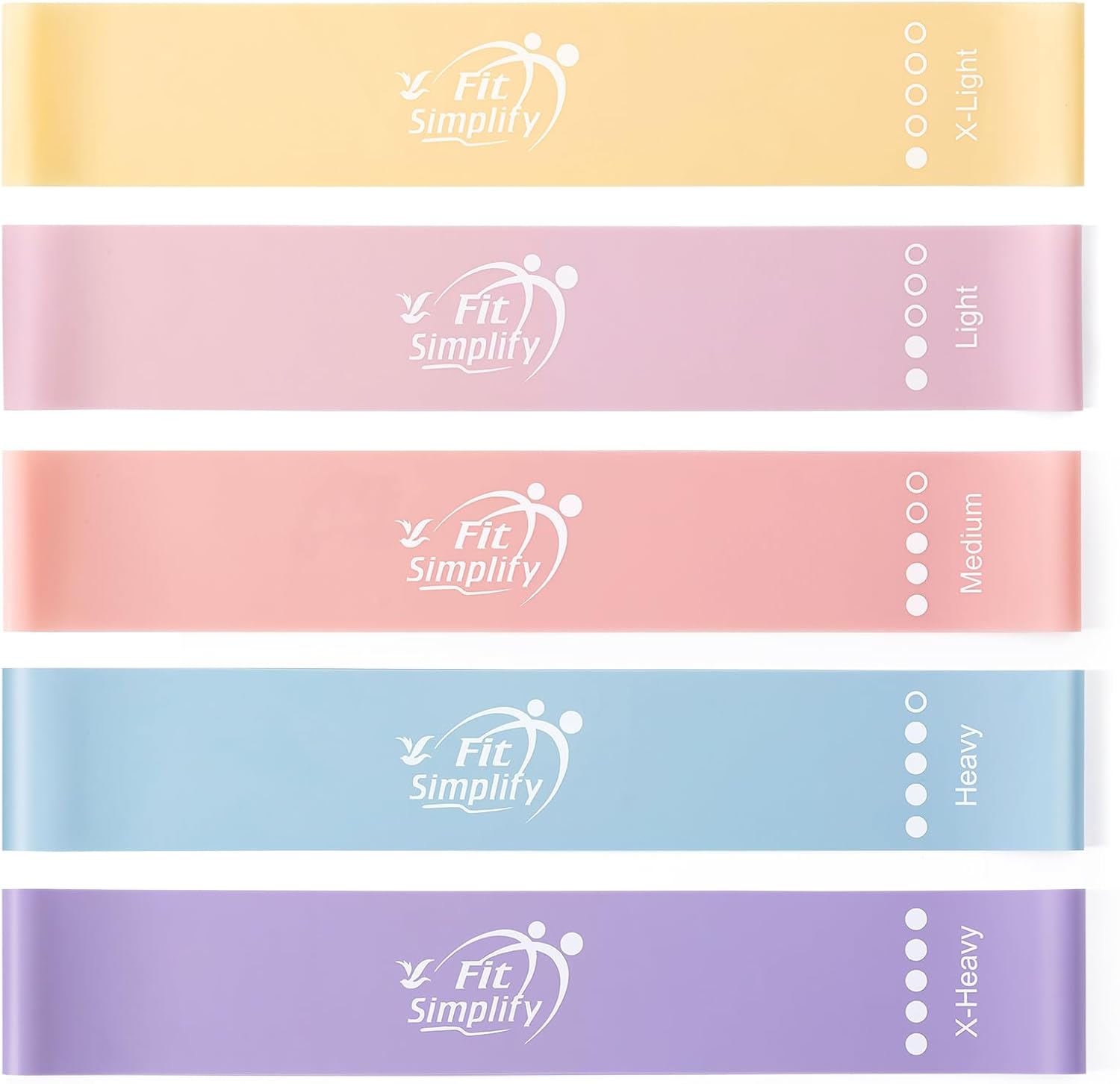 Bandas de ejercicios de bucle de resistencia de Fit Simplify con gu...