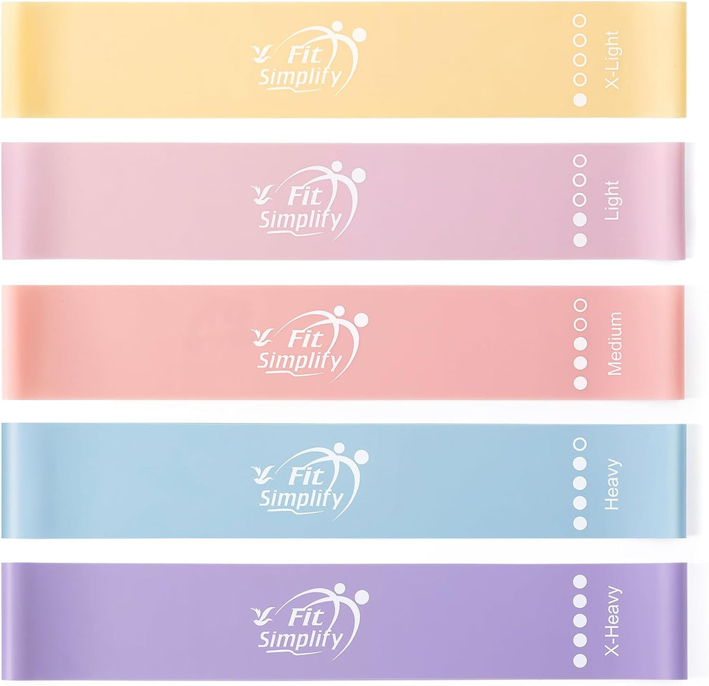 Bandas de ejercicios de bucle de resistencia de Fit Simplify con gu...