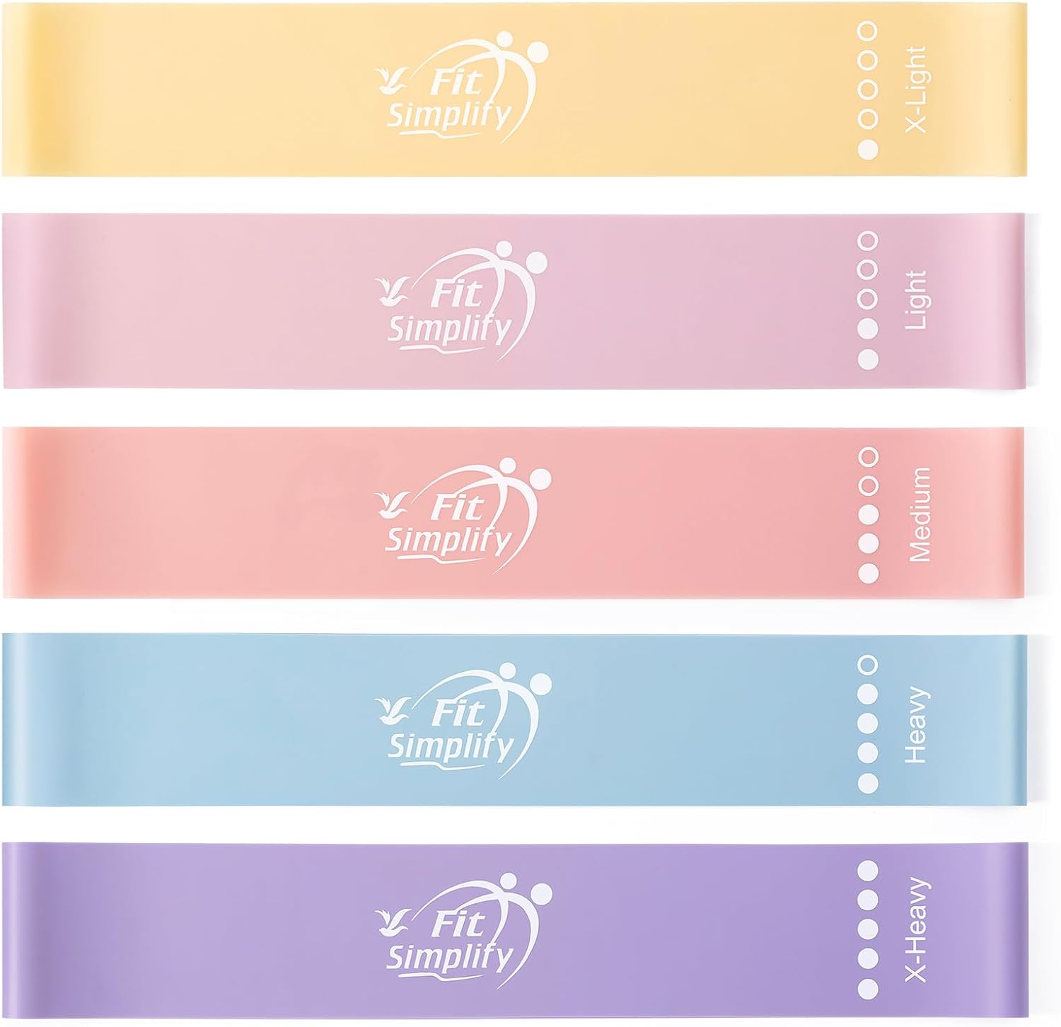 Bandas de ejercicios de bucle de resistencia de Fit Simplify con gu...