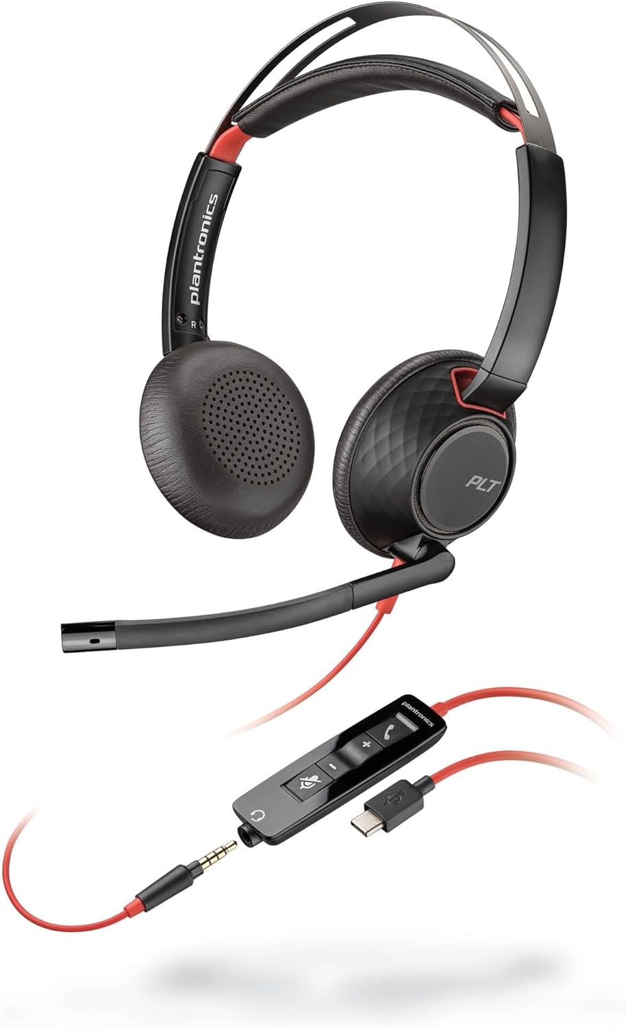 Poly Blackwire 5220 - Auriculares con cable - Micrófono flexible -...
