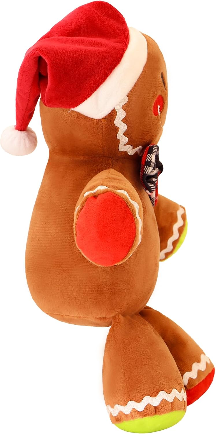 Tiralia - Peluche navideño de hombre de jengibre, bonito juguete de...