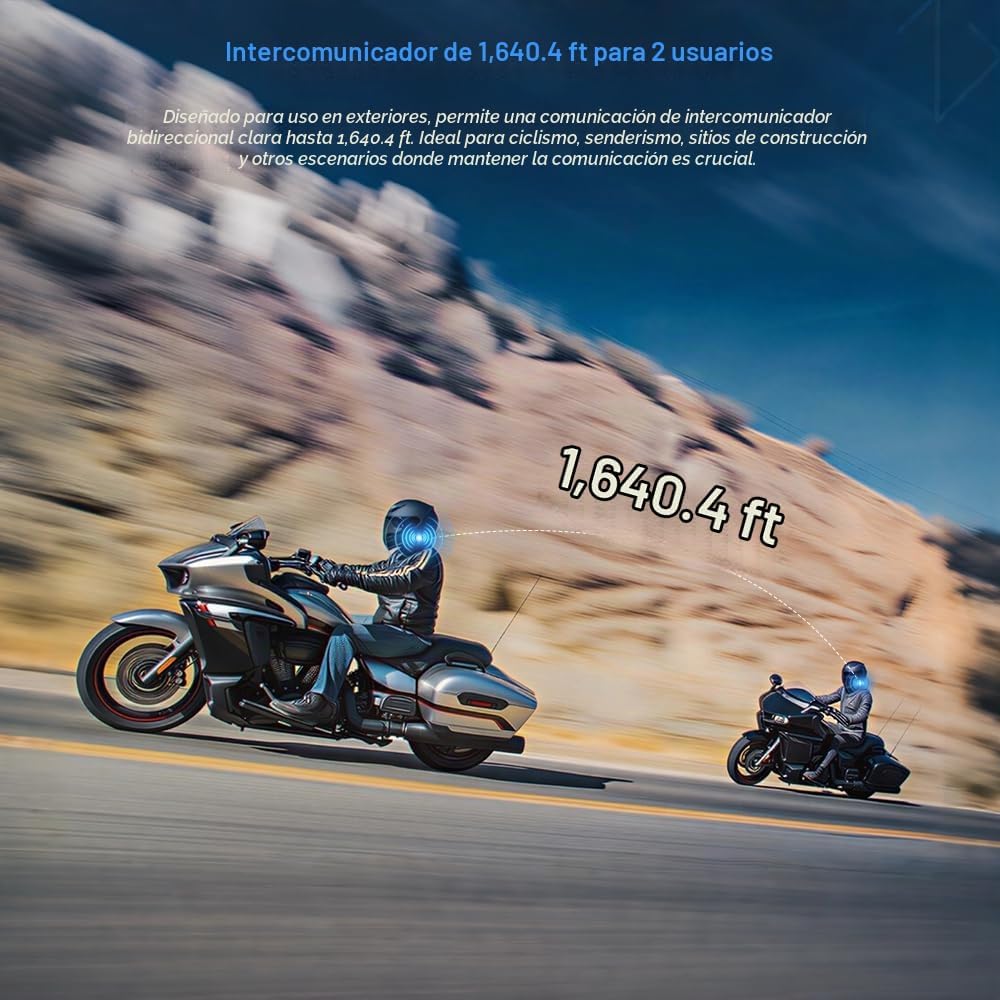 FreedConn KY V2 - Casco de motocicleta Bluetooth 6.0 para conductor...