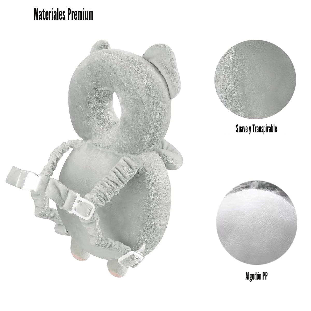 PandaEar Mochila de protección para la cabeza del bebé, protector d...