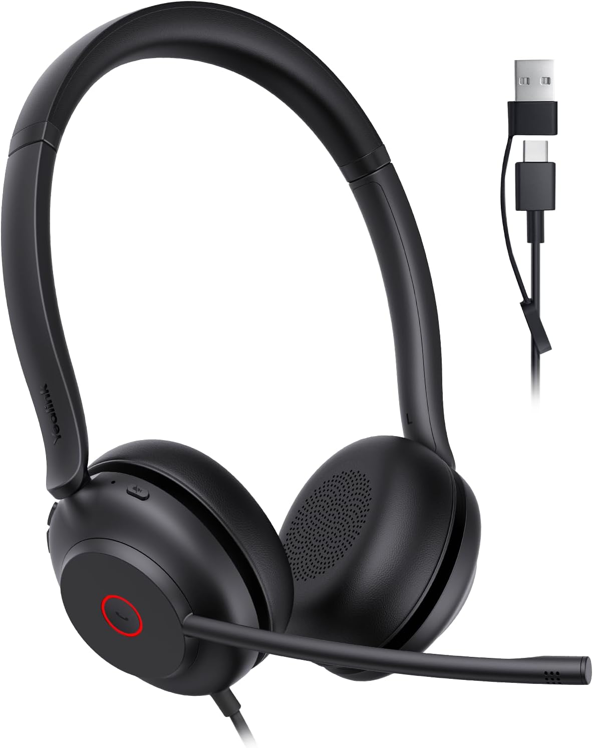 Yealink UH35 Auriculares con cable de segunda generación, USB-C\/A,...